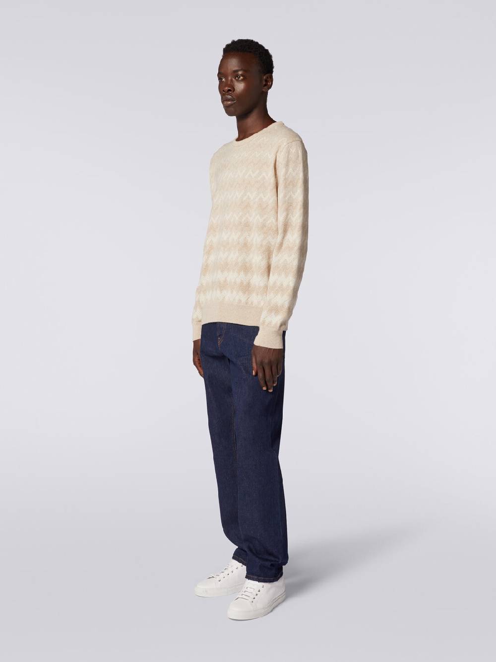 M Missoni Pullover girocollo in cachemire con zig zag Ultimi tre giorni