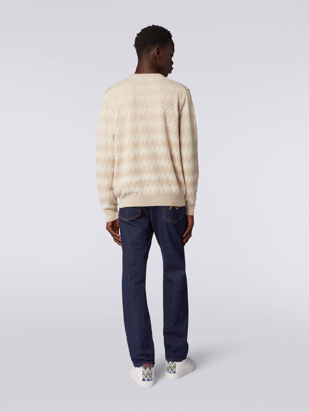 M Missoni Pullover girocollo in cachemire con zig zag Ultimi tre giorni