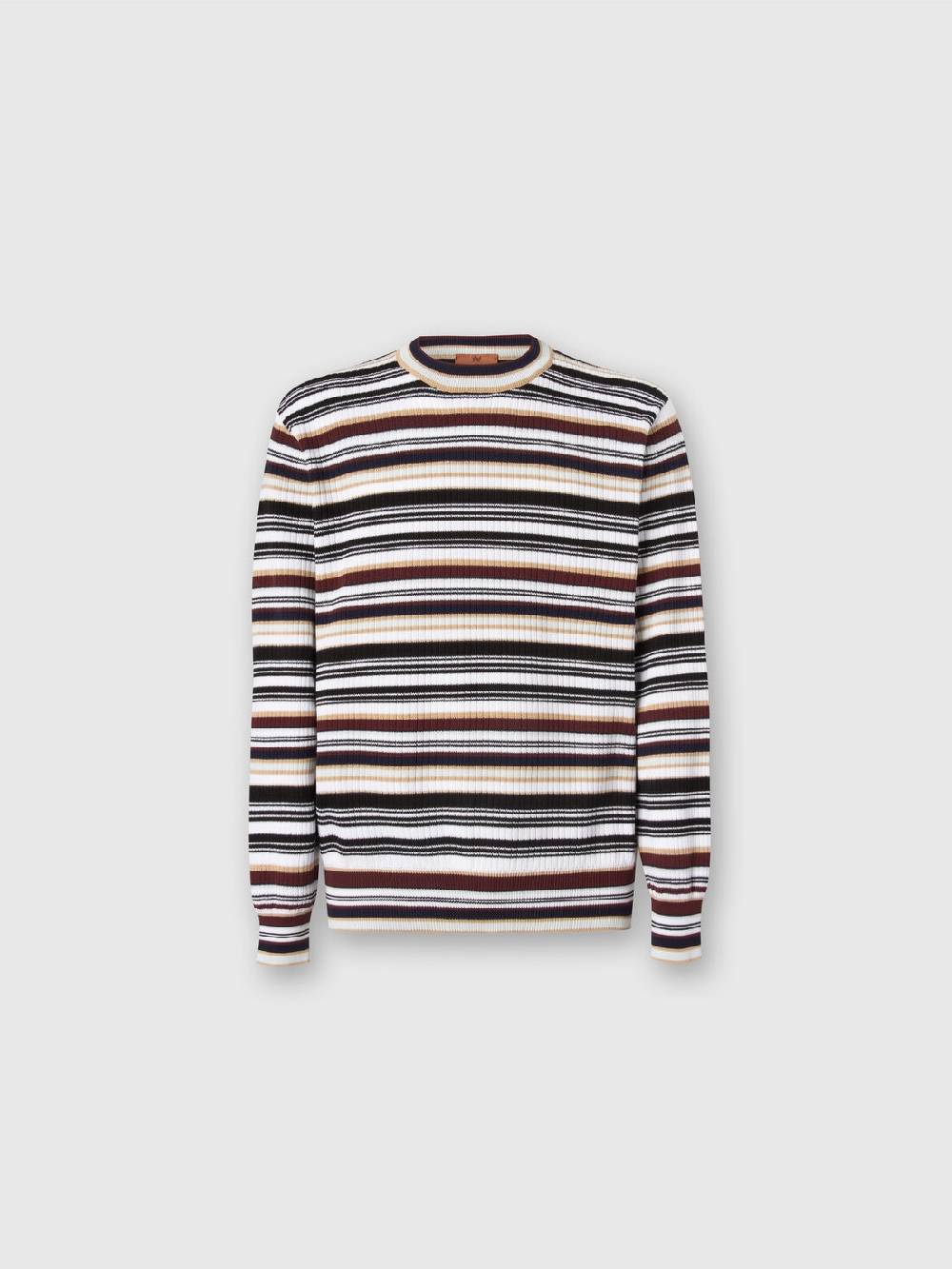 M Missoni Pullover girocollo in cotone a righe Promozione temporanea