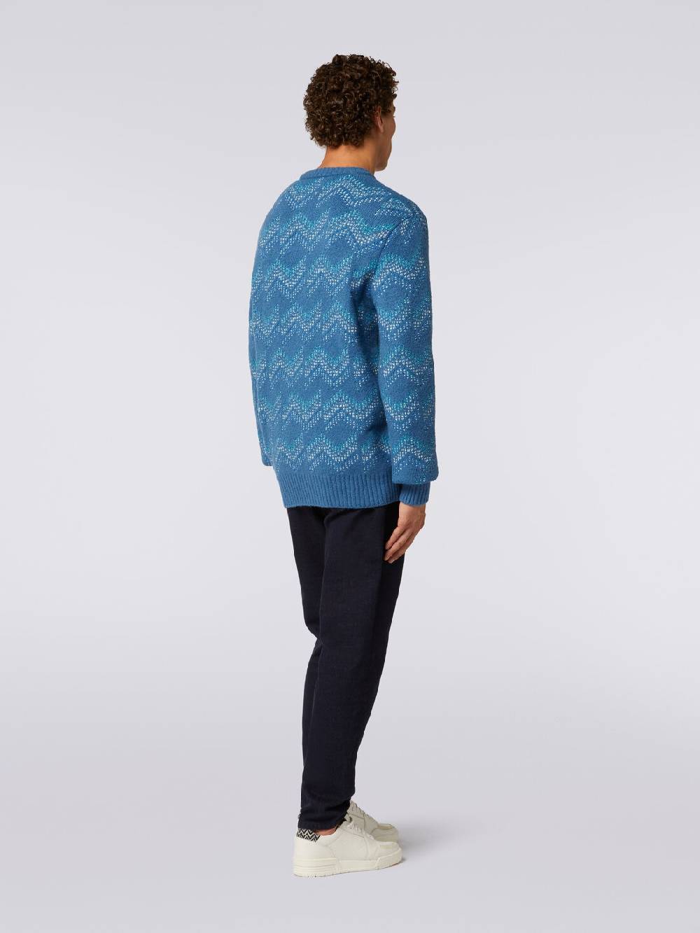 M Missoni Pullover girocollo in misto cotone motivo zig zag Fino al 50% di sconto
