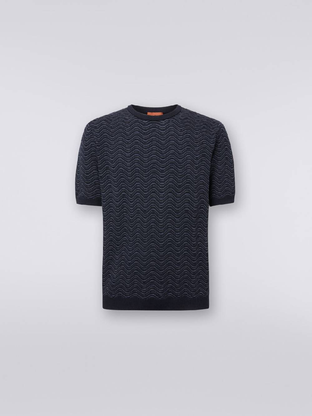 M Missoni T-shirt girocollo in lana e viscosa con motivo a onde Fino al 60% di sconto