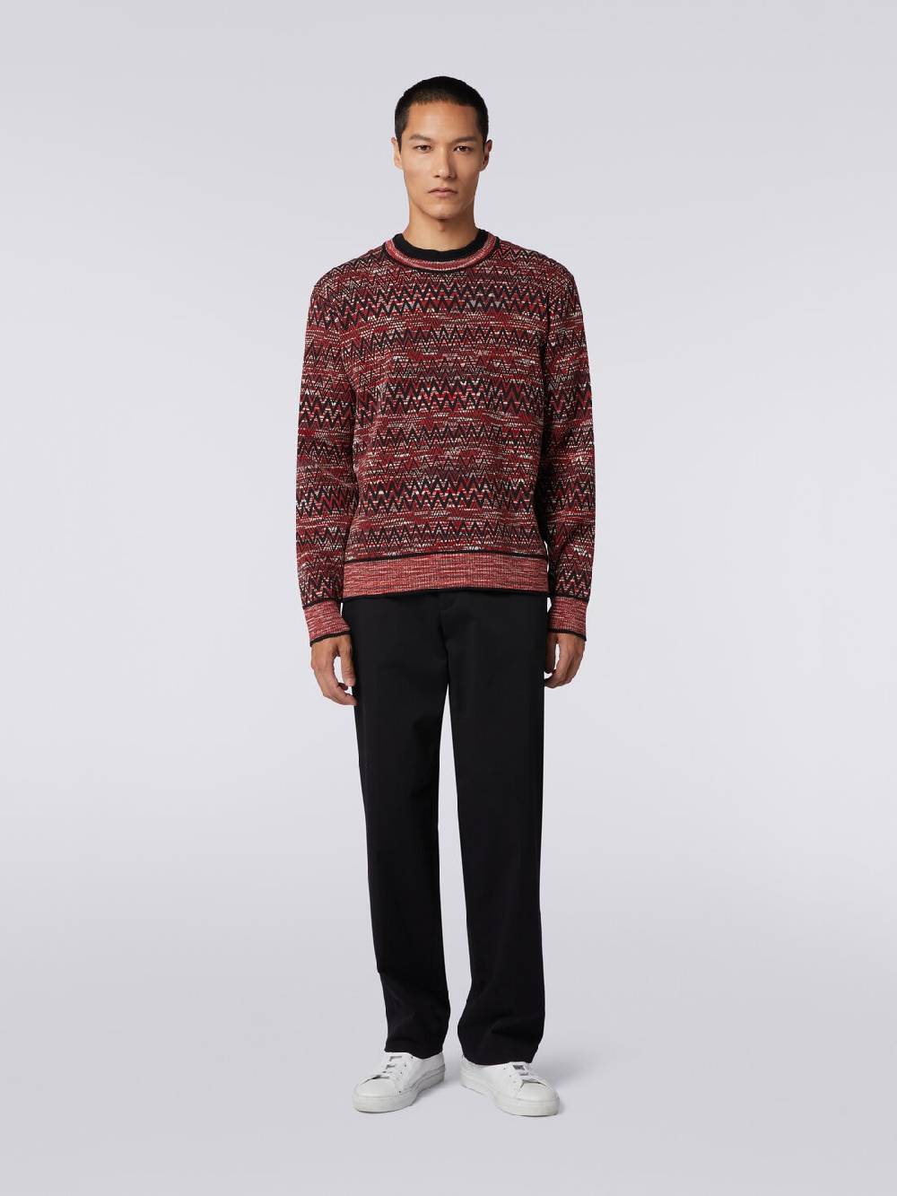 M Missoni Maglia girocollo con stampa chevron fiammata Fino al 65% di sconto