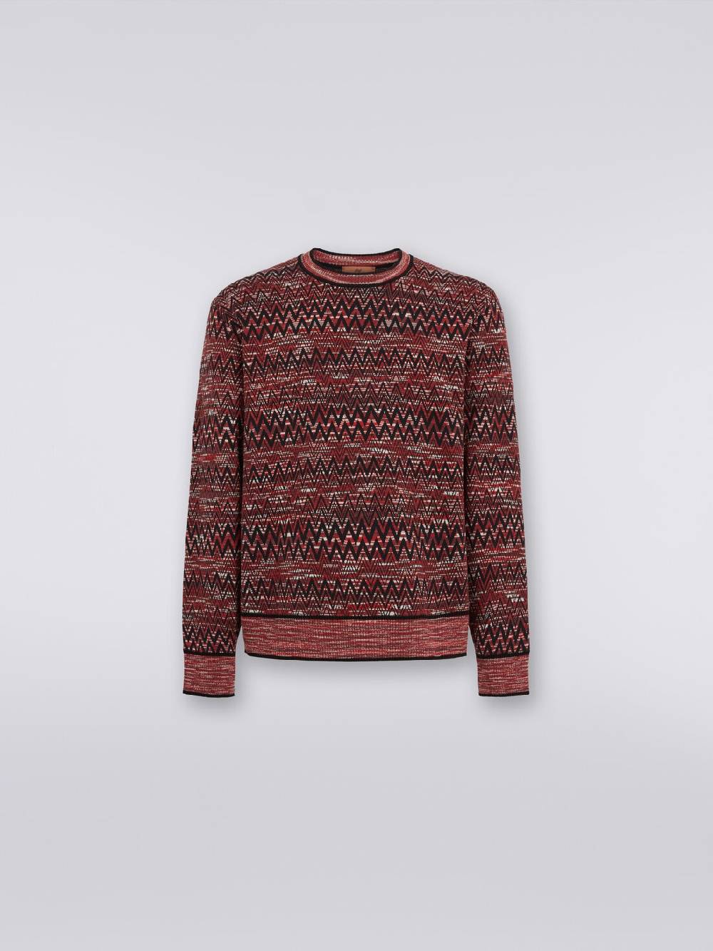 M Missoni Maglia girocollo con stampa chevron fiammata Fino al 65% di sconto