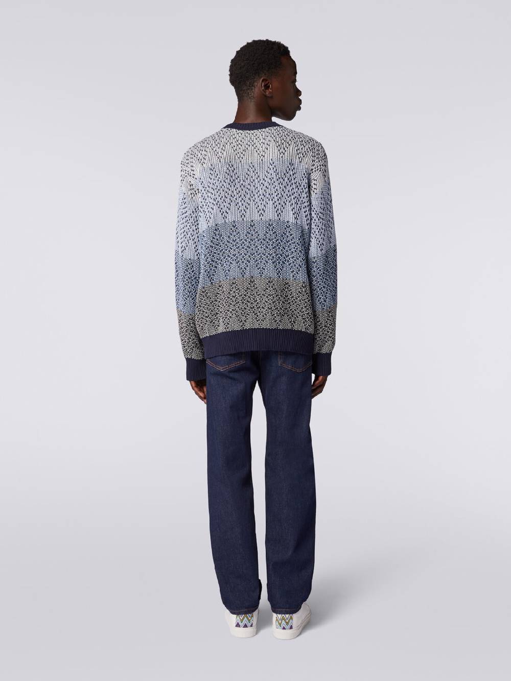 M Missoni Pullover girocollo in cotone zig zag Only for today