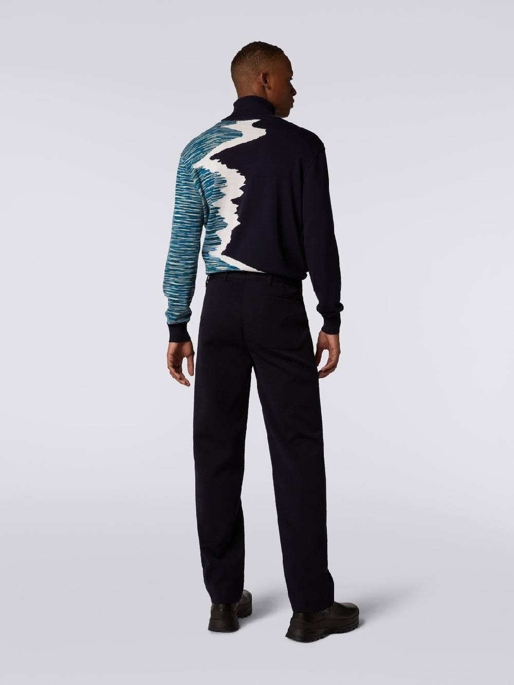 M Missoni Pantaloni in misto lana chevron Offerta speciale della fabbrica