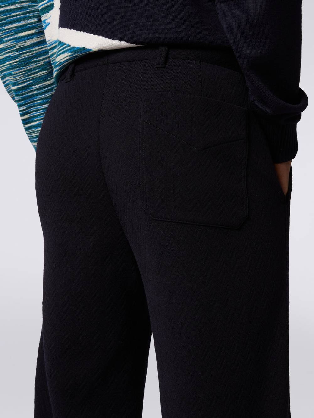 M Missoni Pantaloni in misto lana chevron Offerta speciale della fabbrica