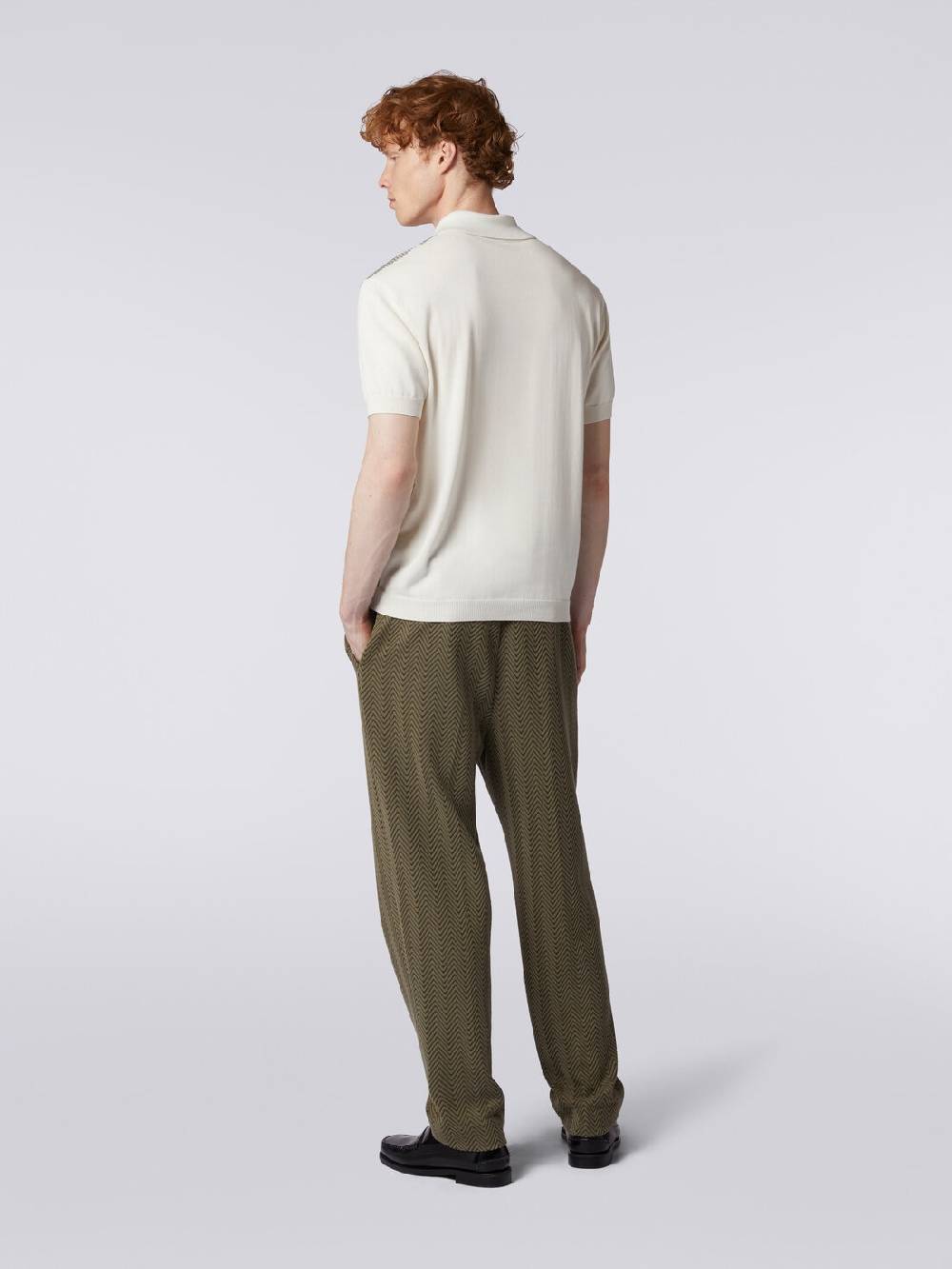 M Missoni Pantaloni classici in cotone e viscosa zig zag Discount Store per i nuovi prodotti