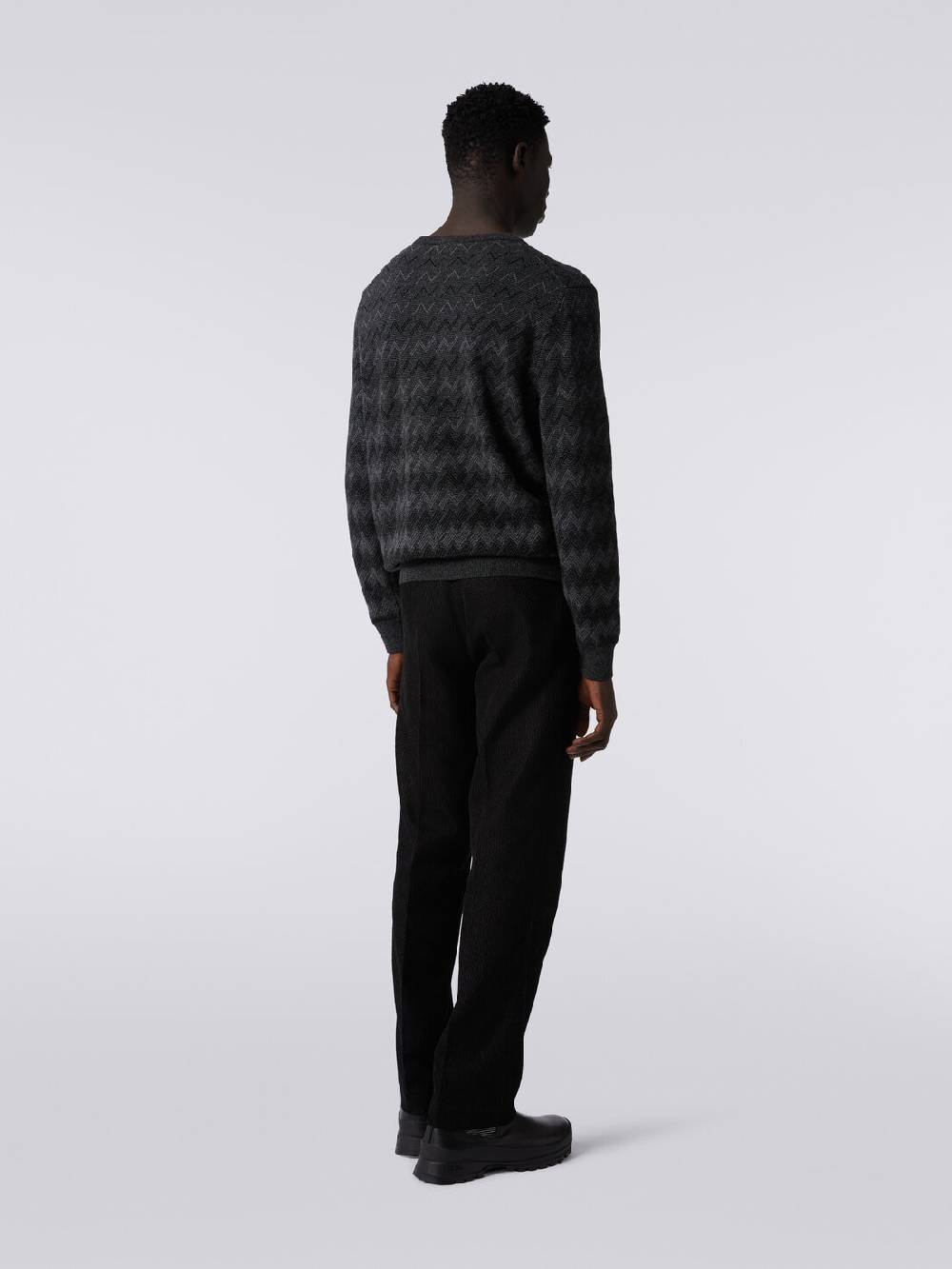 M Missoni Pantaloni chino in cotone chevron Super sconto