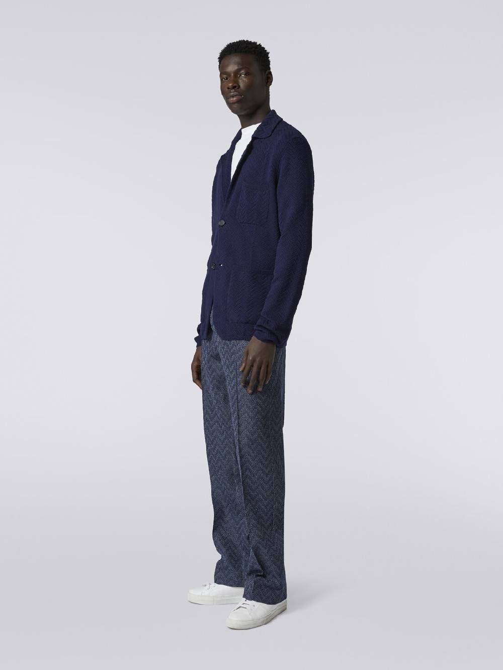 M Missoni Pantaloni dritti in maglia di cotone chevron Enormi sconti