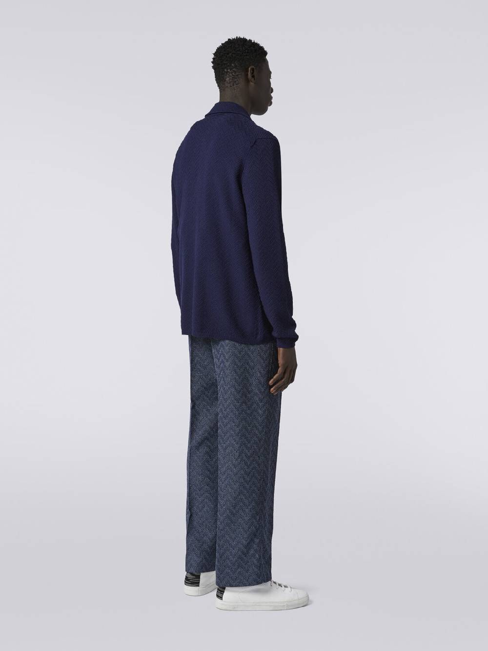 M Missoni Pantaloni dritti in maglia di cotone chevron Enormi sconti