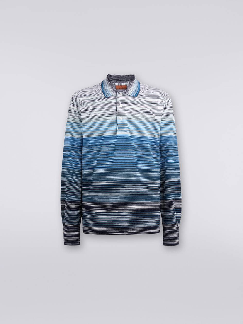 M Missoni Polo a maniche lunghe in piquet di cotone fiammato 50% di sconto con spedizione gratuita