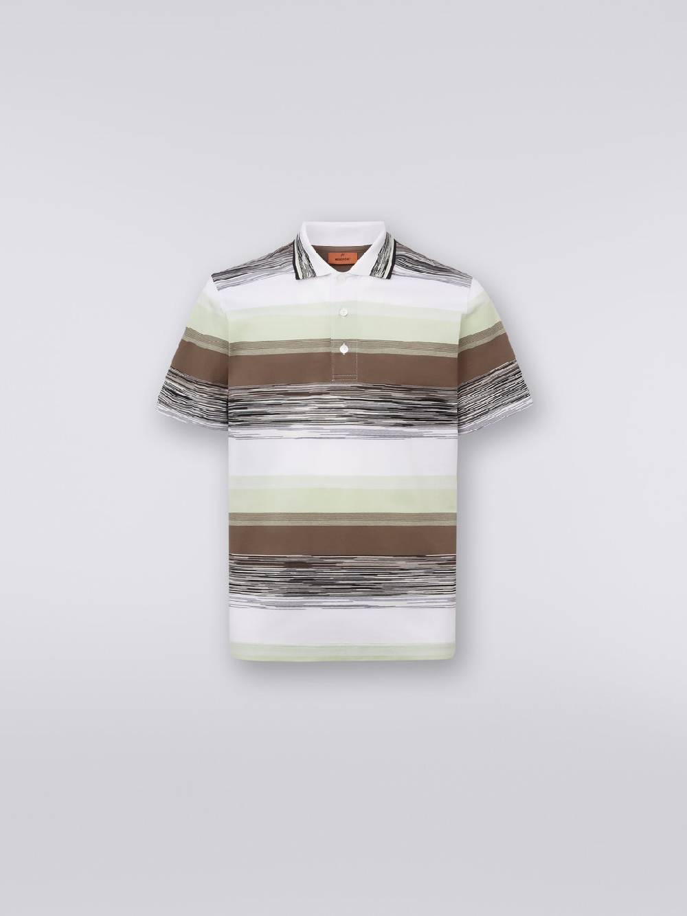 M Missoni Polo a maniche corte in jersey di cotone fiammato Officina