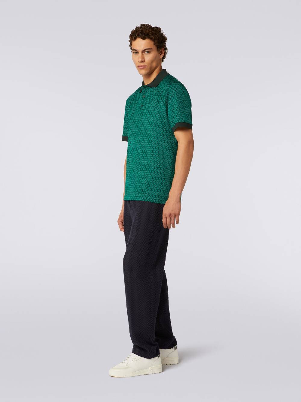 M Missoni Polo a maniche corte in cotone Esporta salva