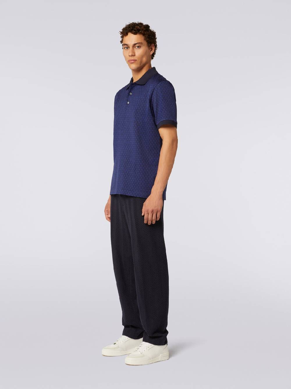 M Missoni Polo a maniche corte in cotone Black Friday Prezzi