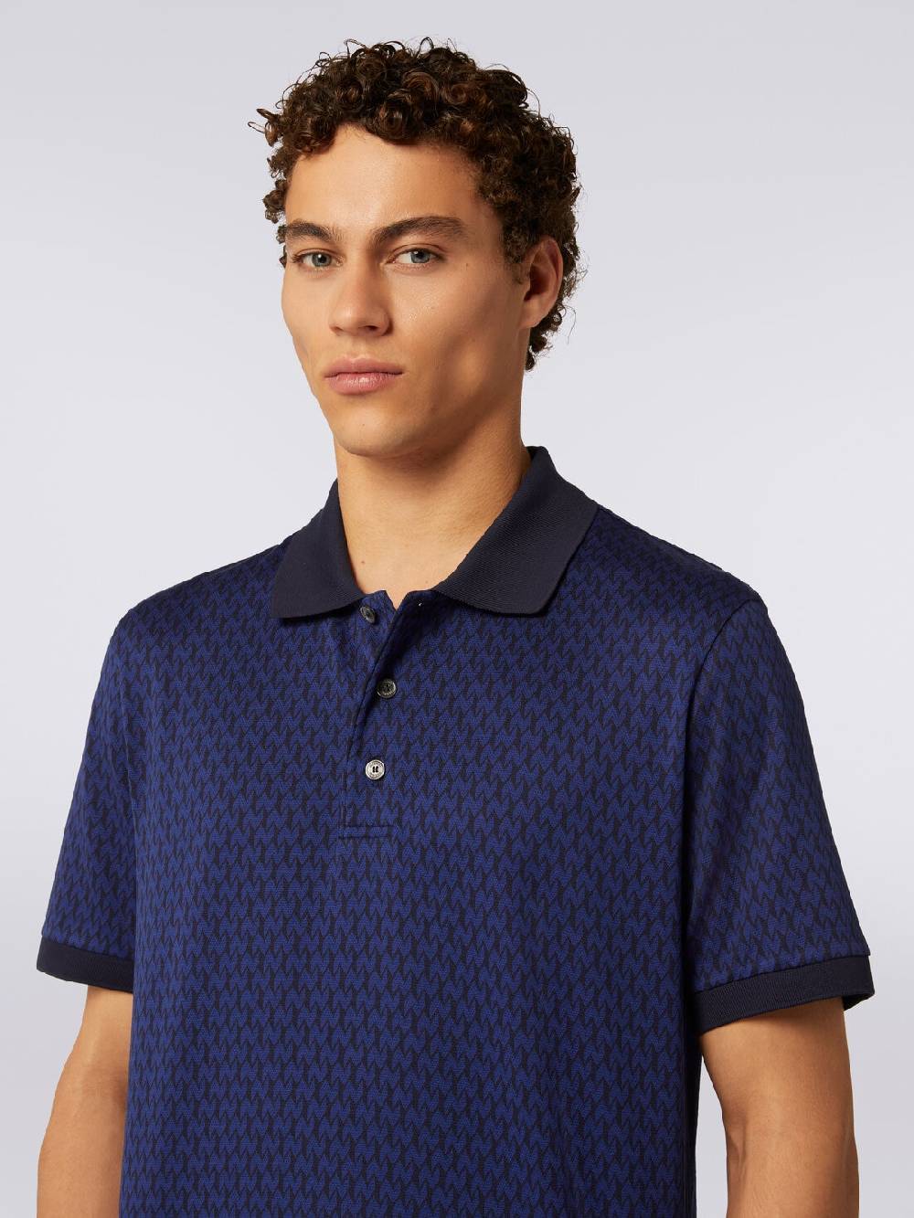 M Missoni Polo a maniche corte in cotone Black Friday Prezzi