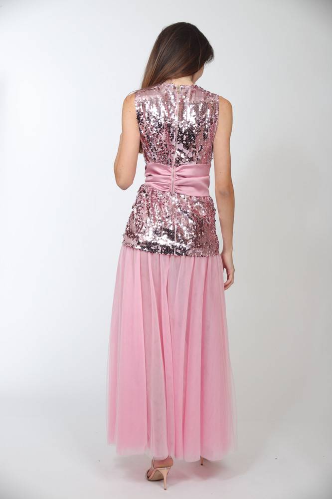 Nora Barth Abito in Tulle e Paillete Nuovo