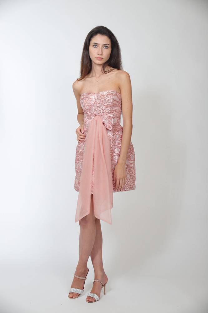 Nora Barth Abito in pizzo rosa Italia
