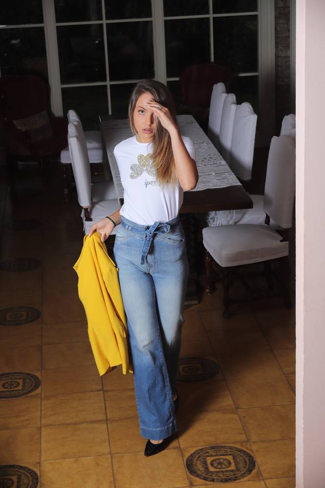 Nora Barth Jeans con fiocco Qualità