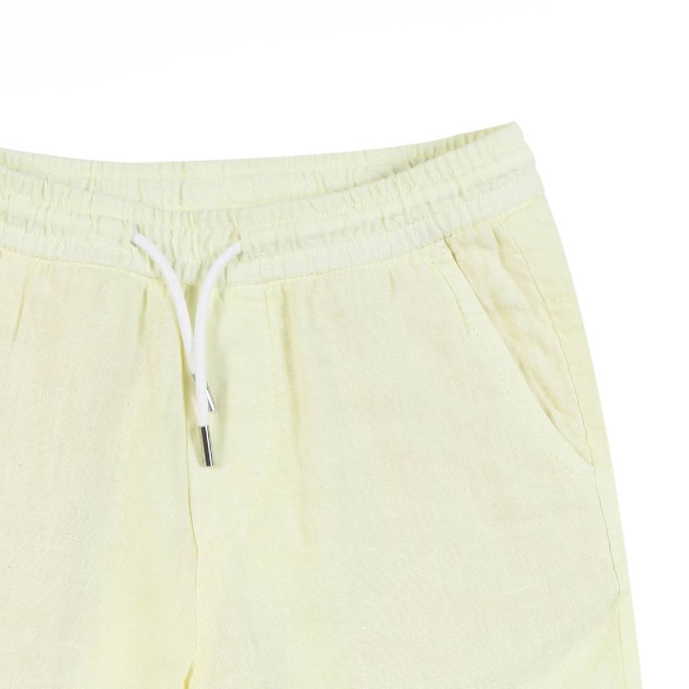 Nupkeet Bermuda Giallo In Lino – Cucolo Offerta