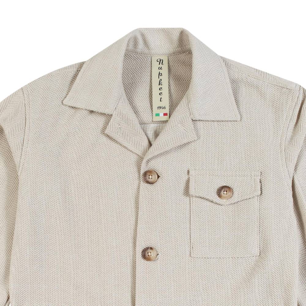 Nupkeet Giacca Beige Collo Italiano – Acciuga Negozio
