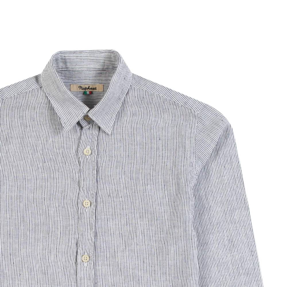 Nupkeet Camicia Collo Italiano Manica Lunga – Tonno Moda