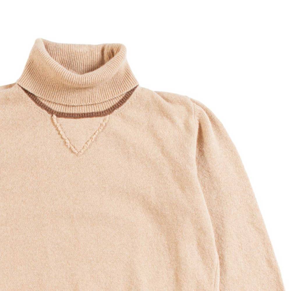 Nupkeet Pullover Collo Alto Cammello – Miseno Offerta