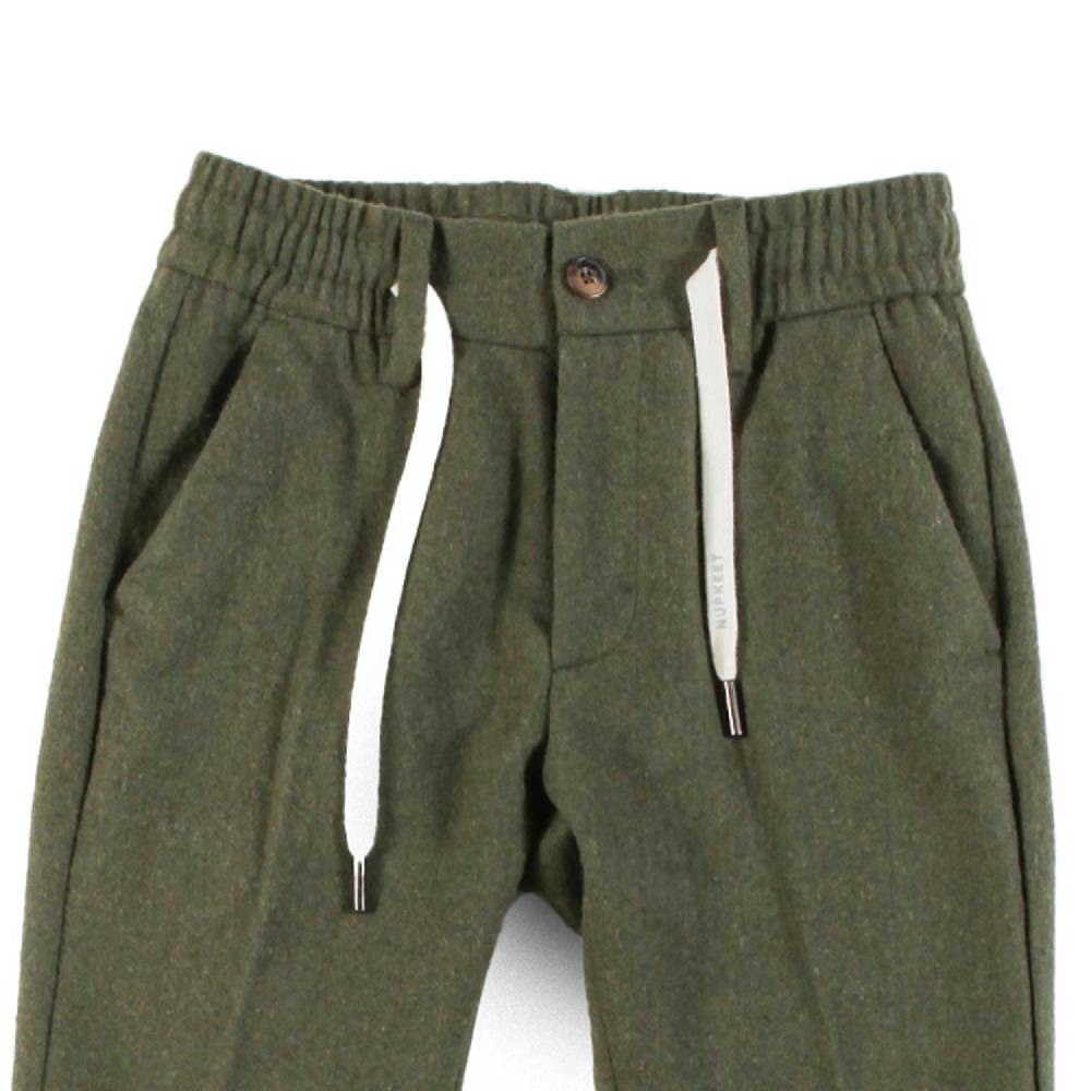 Nupkeet Pantalone con Coulisse in Misto Lana – Nero I Più Venduti
