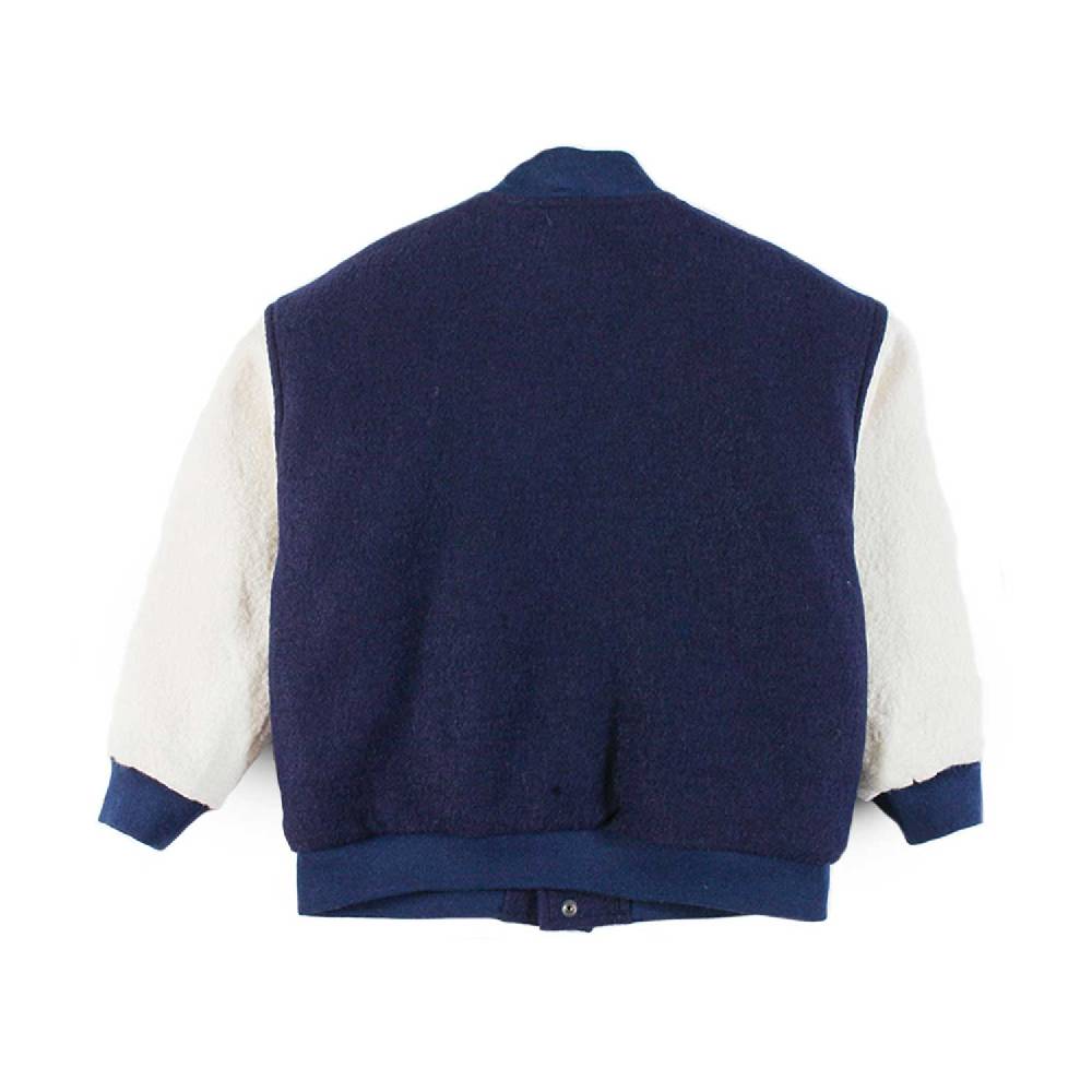 Nupkeet Bomber Bicolore con Patch in lana cotta – Castello Pezzi Unici