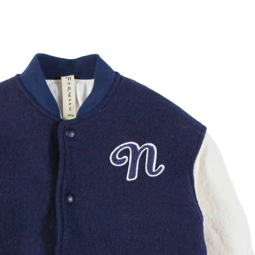 Nupkeet Bomber Bicolore con Patch in lana cotta – Castello Pezzi Unici