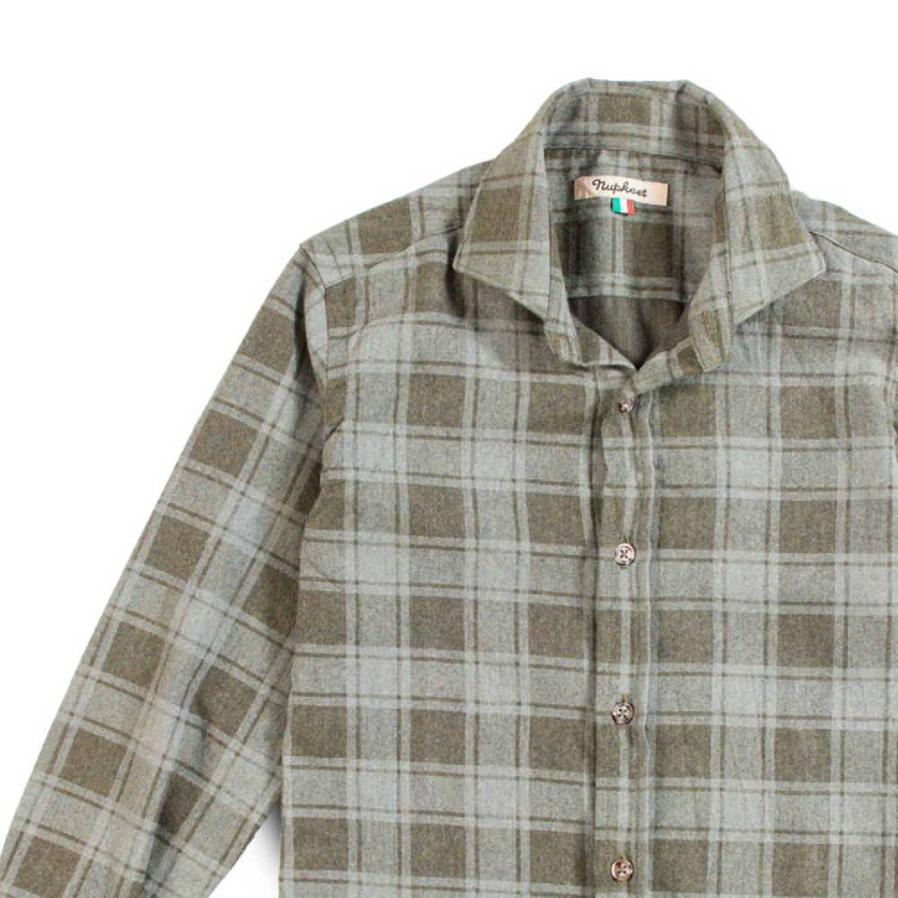Nupkeet Camicia in Flanella Stampata – Mezzola Prezzo Ridotto