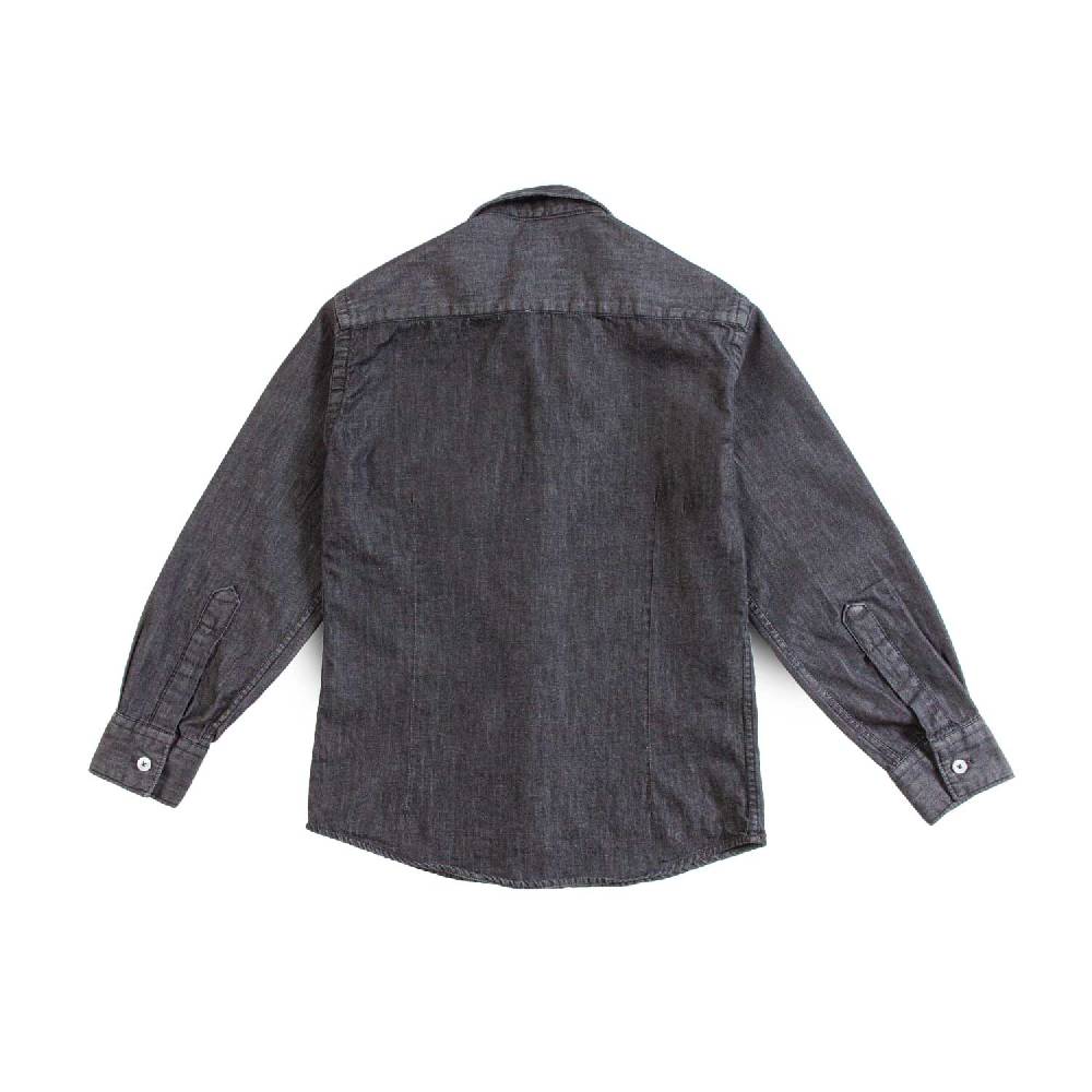 Nupkeet Camicia in Chambray nero – Morello Presa