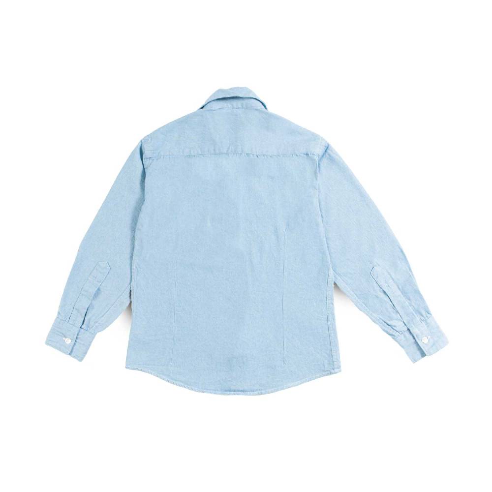 Nupkeet Camicia con Taschino in Denim Blu – Varano Sconto
