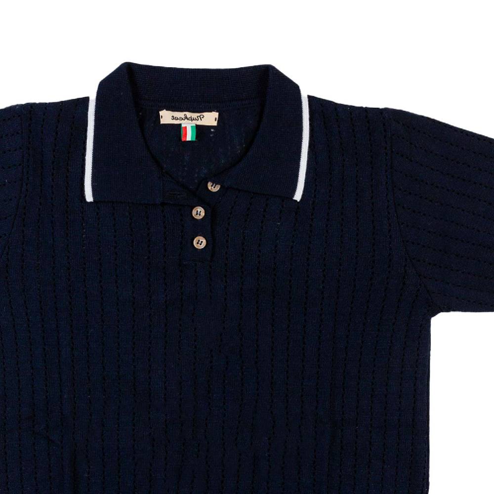 Nupkeet Polo tricot blu navy e bianca Gela Negozi Online