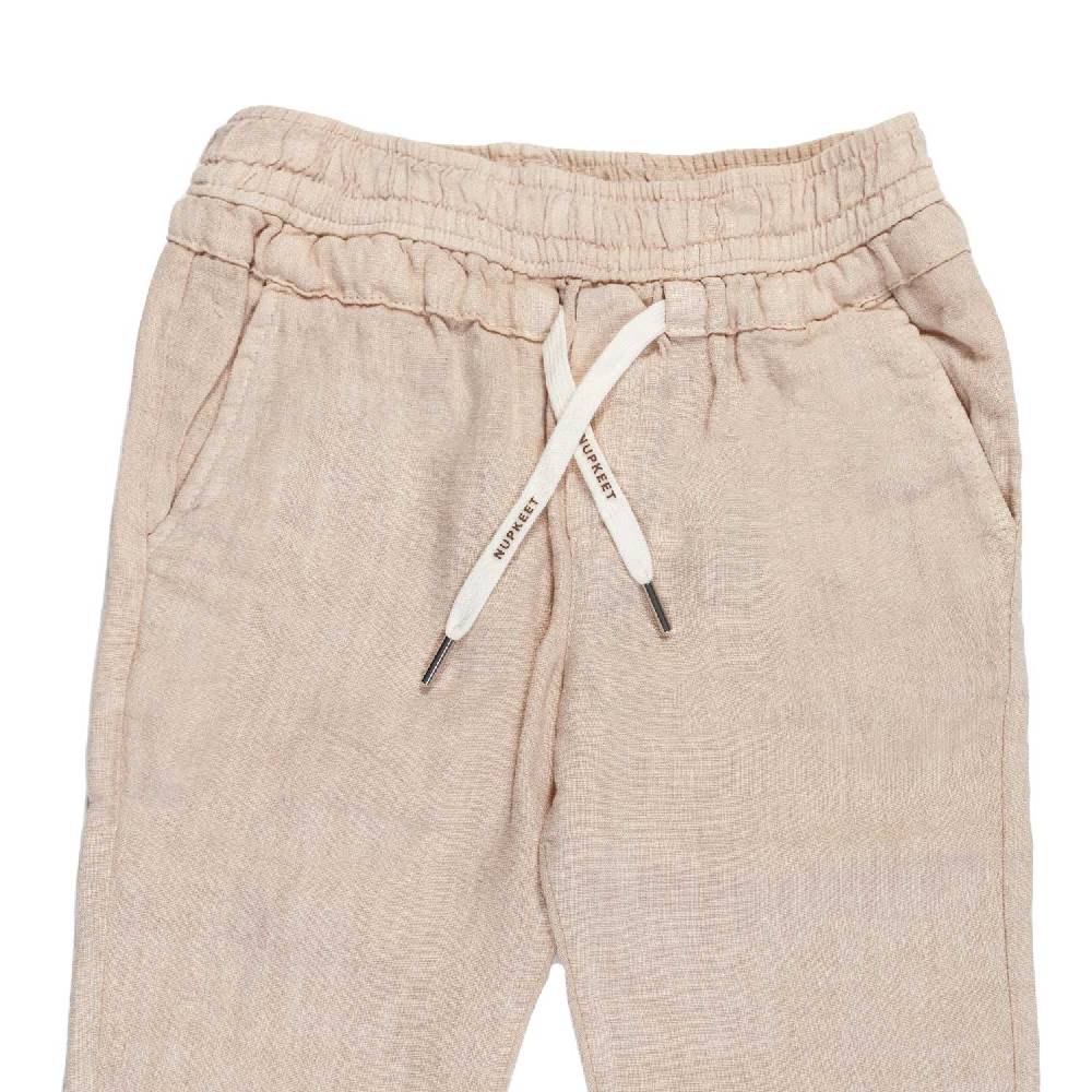 Nupkeet Pantalone lino nocciola Milano Promozione