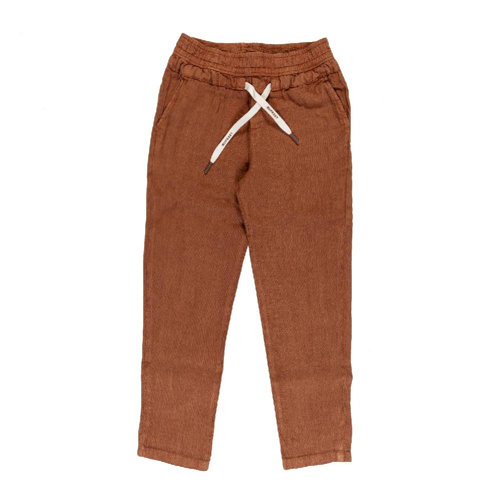 Nupkeet Pantalone lino marrone cacao Milano Spedizione Gratuita