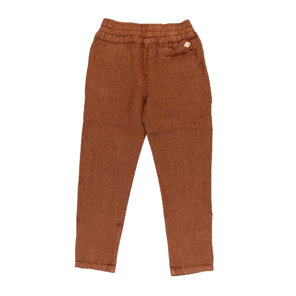Nupkeet Pantalone lino marrone cacao Milano Spedizione Gratuita