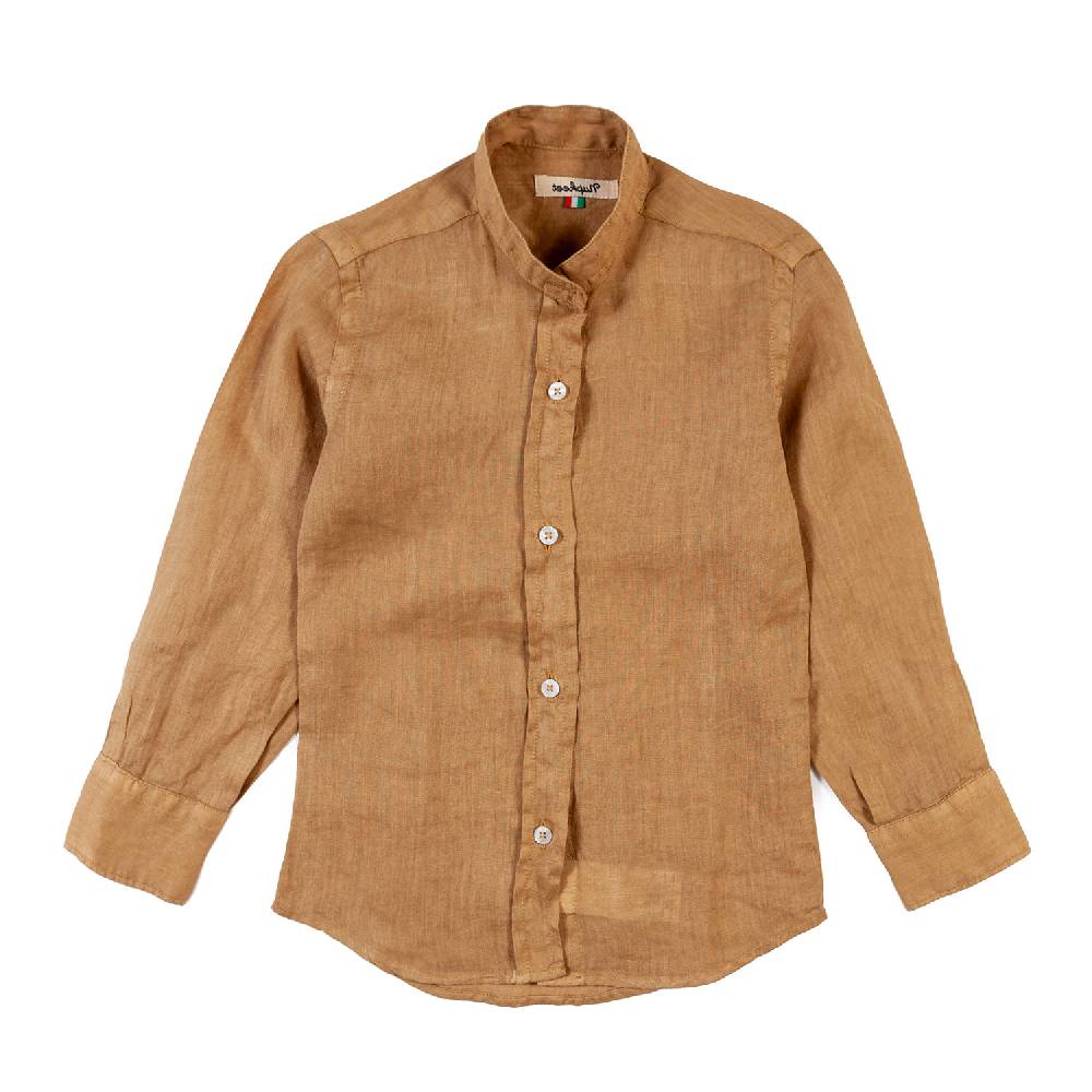Nupkeet Camicia coreana lino sabbia Catanzaro Prezzo Ridotto