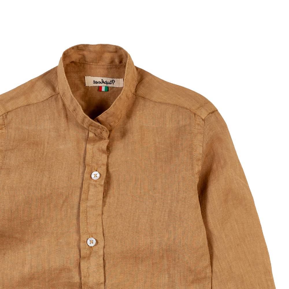 Nupkeet Camicia coreana lino sabbia Catanzaro Prezzo Ridotto
