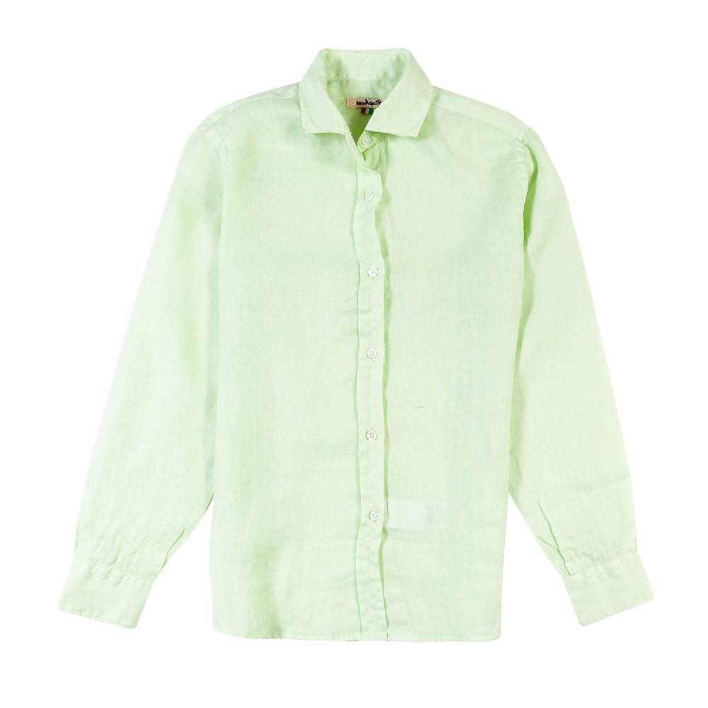 Nupkeet Camicia lino verde acqua La Spezia Presa