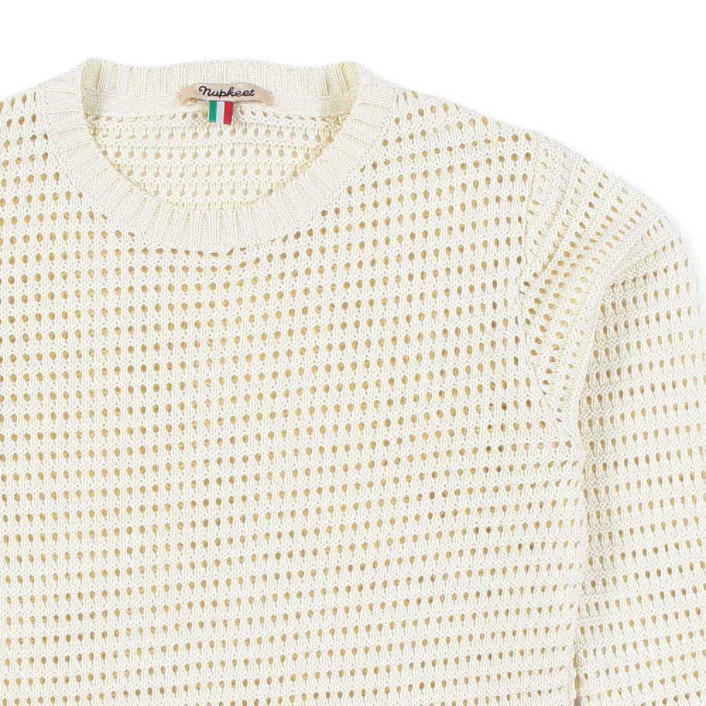 Nupkeet Pullover tricot bianco panna Pistoia Solo un giorno rimasto