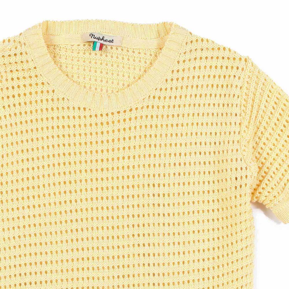Nupkeet T-shirt tricot giallo banana Monza Super sconto