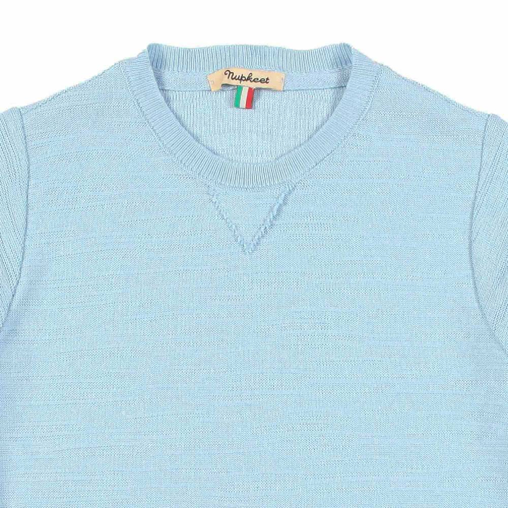 Nupkeet T-shirt tricot azzurro cielo Fano Enormi sconti