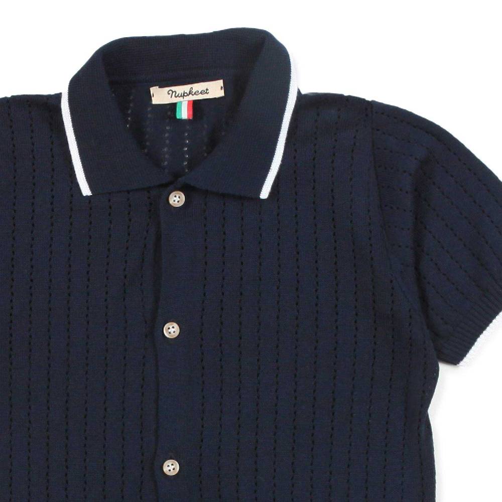 Nupkeet Camicia tricot blu navy Brindisi Trasporto libero internazionale