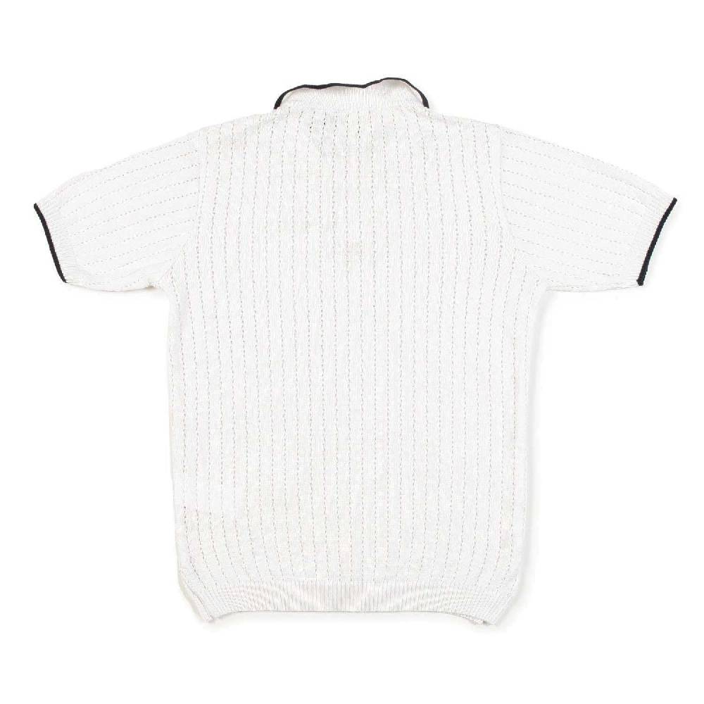 Nupkeet Polo tricot bianca e blu Gela Officina