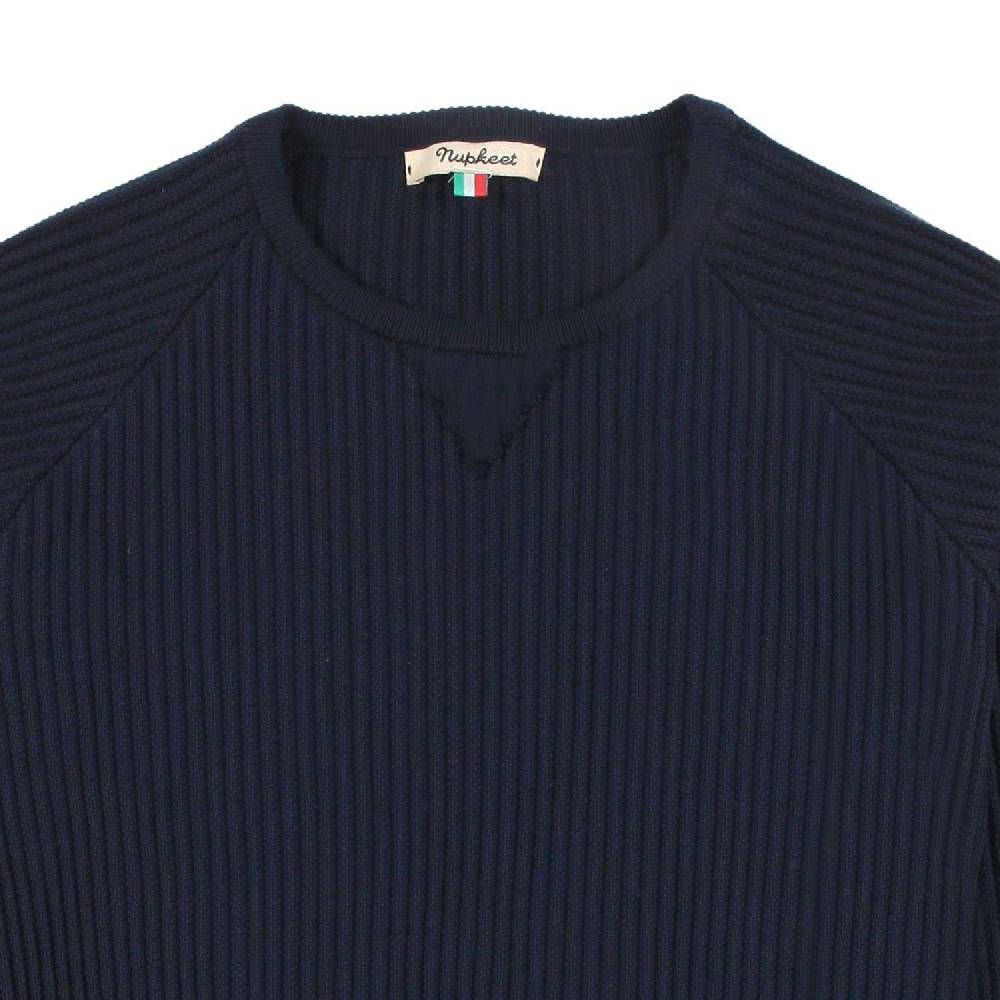 Nupkeet Pullover blu navy a coste Asti Limitato a 3 giorni