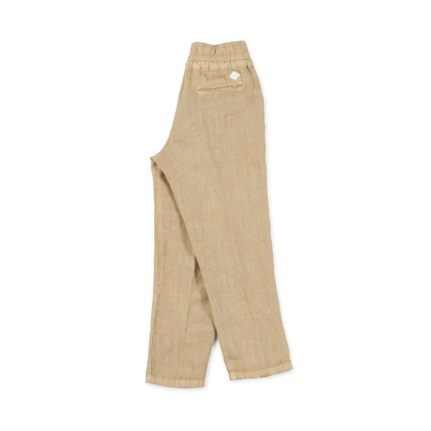 Nupkeet Pantalone lino beige sabbia Milano Prezzo Ridotto