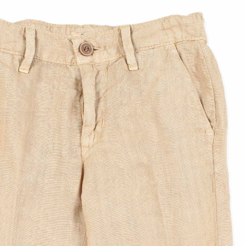 Nupkeet Pantalone lino beige sabbia Bari Sottocosto