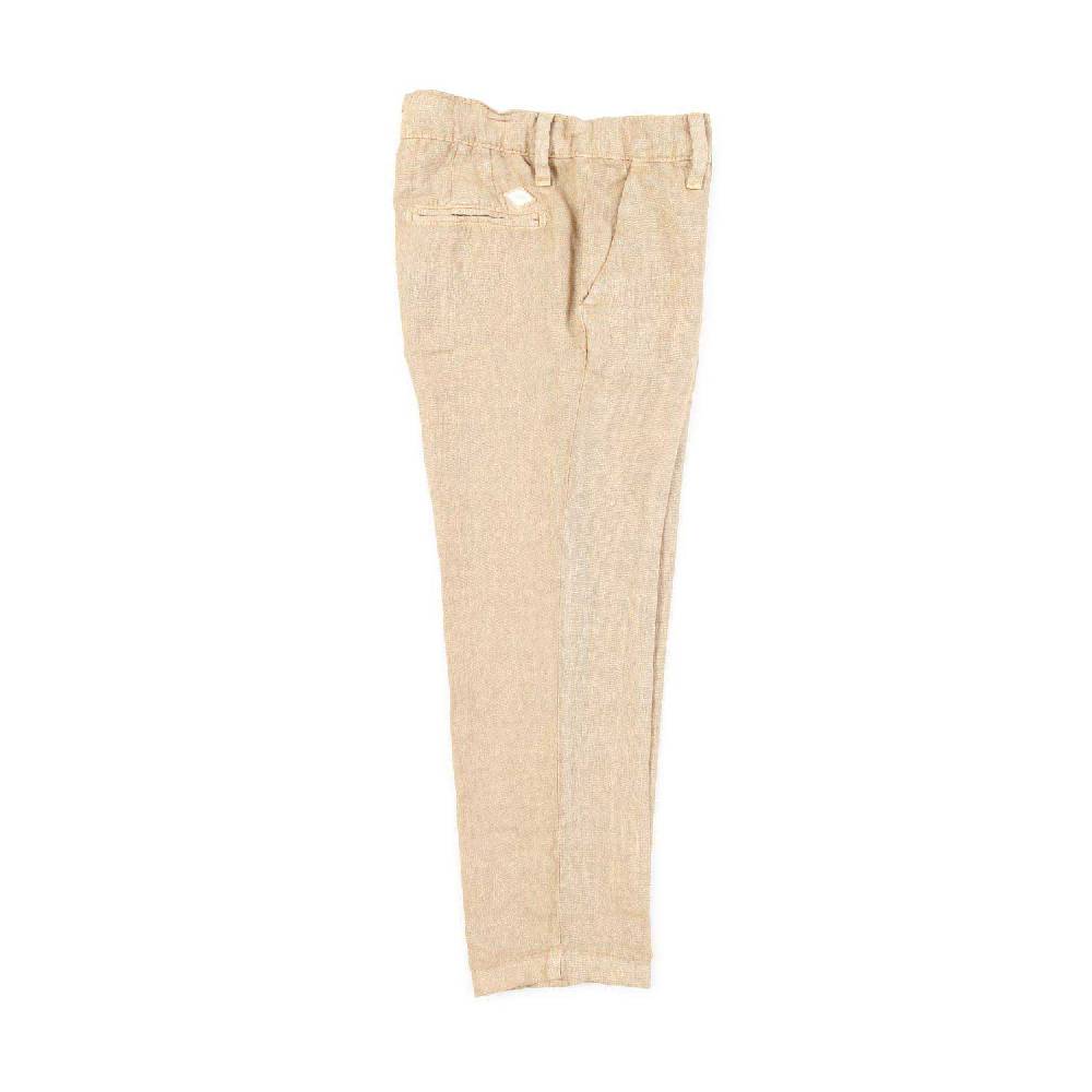 Nupkeet Pantalone lino beige sabbia Bari Sottocosto