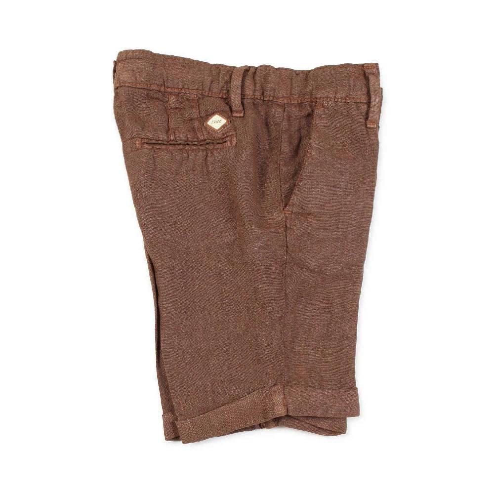 Nupkeet Bermuda lino marrone cacao Bergamo Convenienza