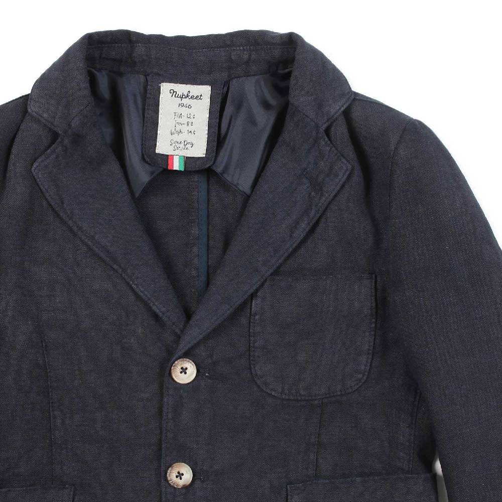 Nupkeet Giacca lino blu navy Ancona Novità